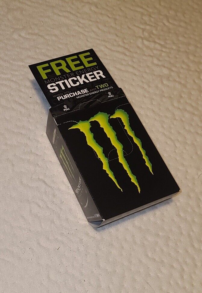(PACK OF 100) NEW MONSTER ENERGY 4 INCH LOGO STICKERS