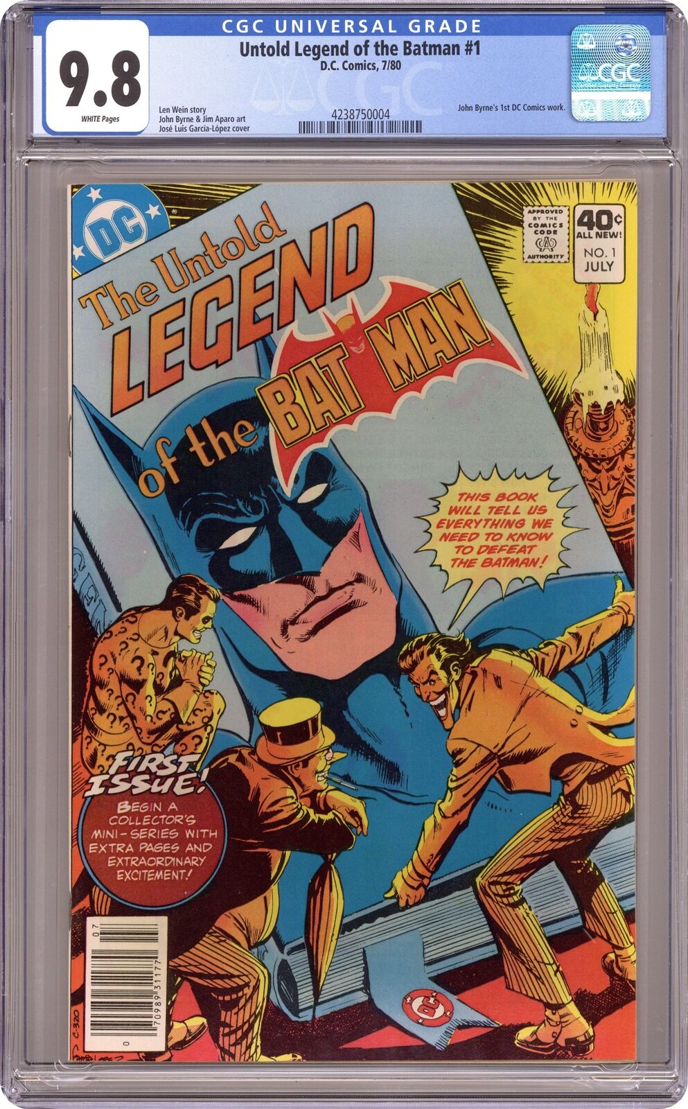 Untold Legend of the Batman #1 CGC 9.8 1980 4238750004
