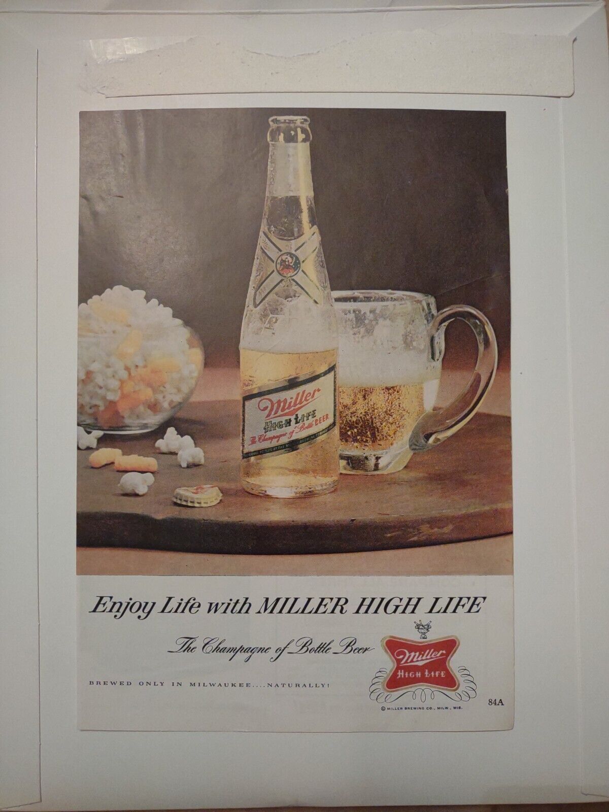 Vintage Miller High Life Magazine Ad Color