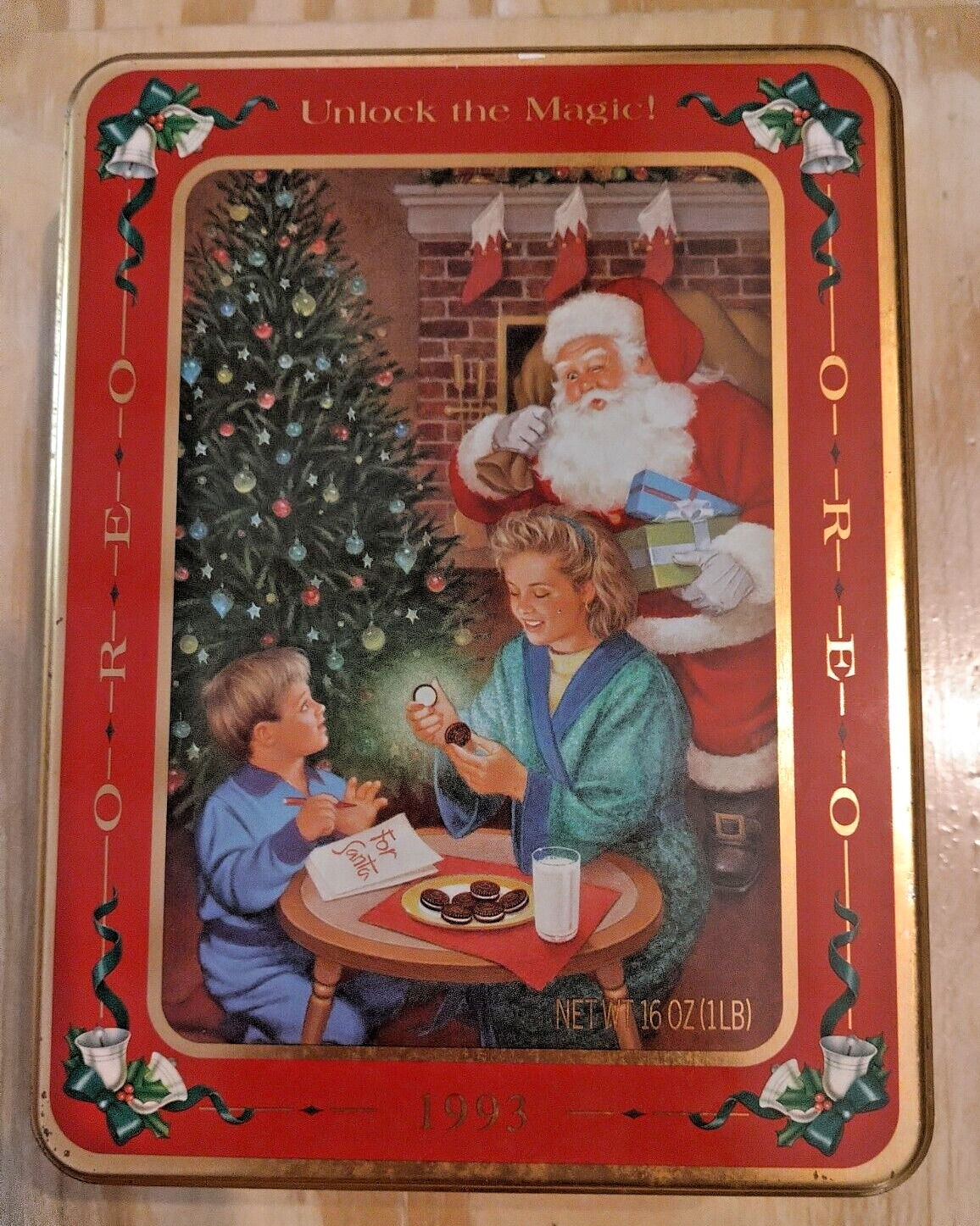 Nabisco Oreo Christmas Cookie Tin 1993 \