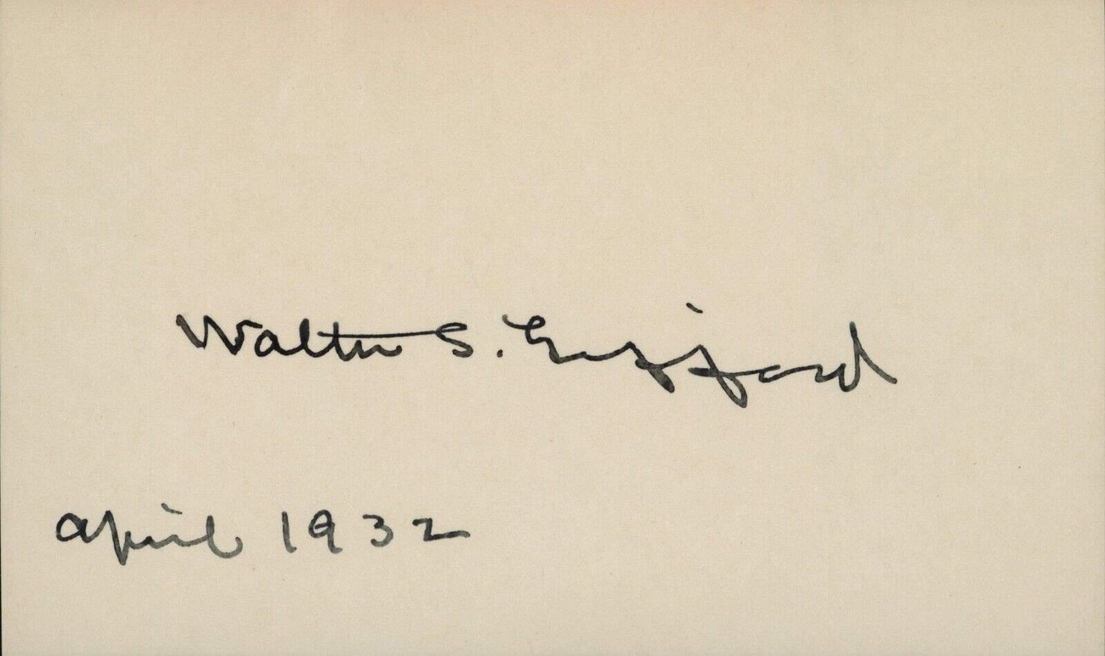 US Ambassador to the United Kingdom Walter S. Gifford Autograph - 1932