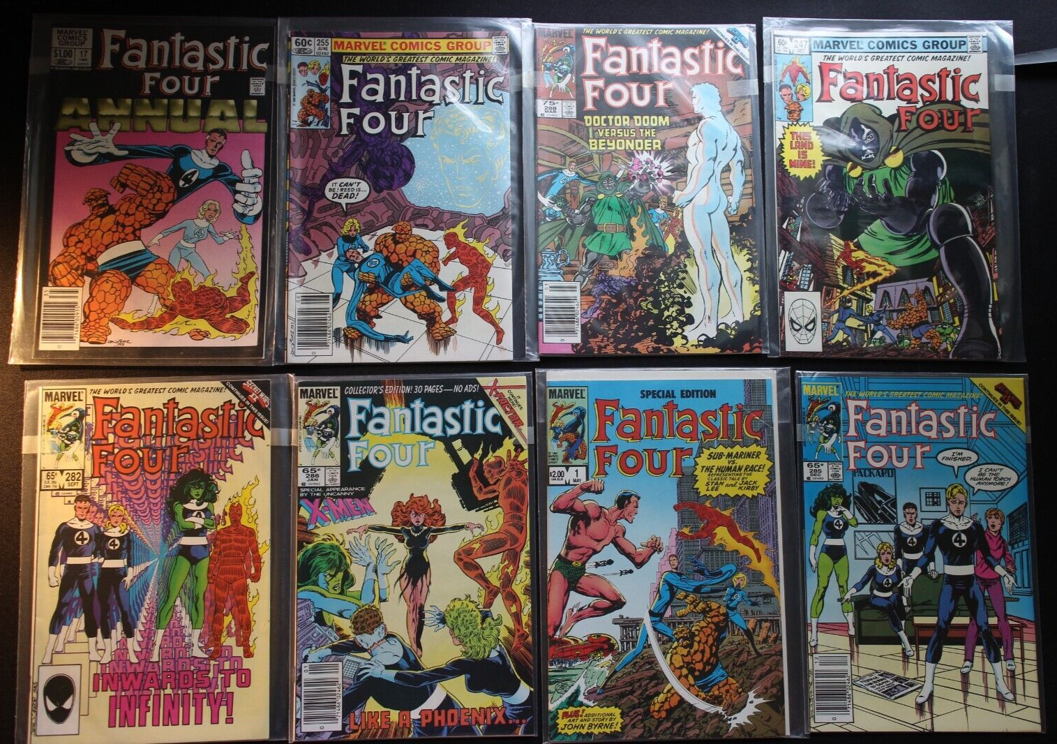 Lot Of 8 Vintage Marvel Comics - *Fantastic Four * mixed series, GREAT CONDITION