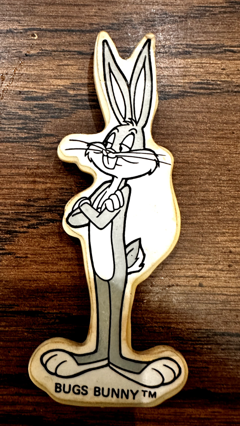 vintage 1987 Arjon Looney Tunes Warner Bros Bugs Bunny fridge magnet ✔