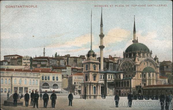 Turkey Constantinople-Mosquee et place de top-mane (artillerie) Postcard Vintage