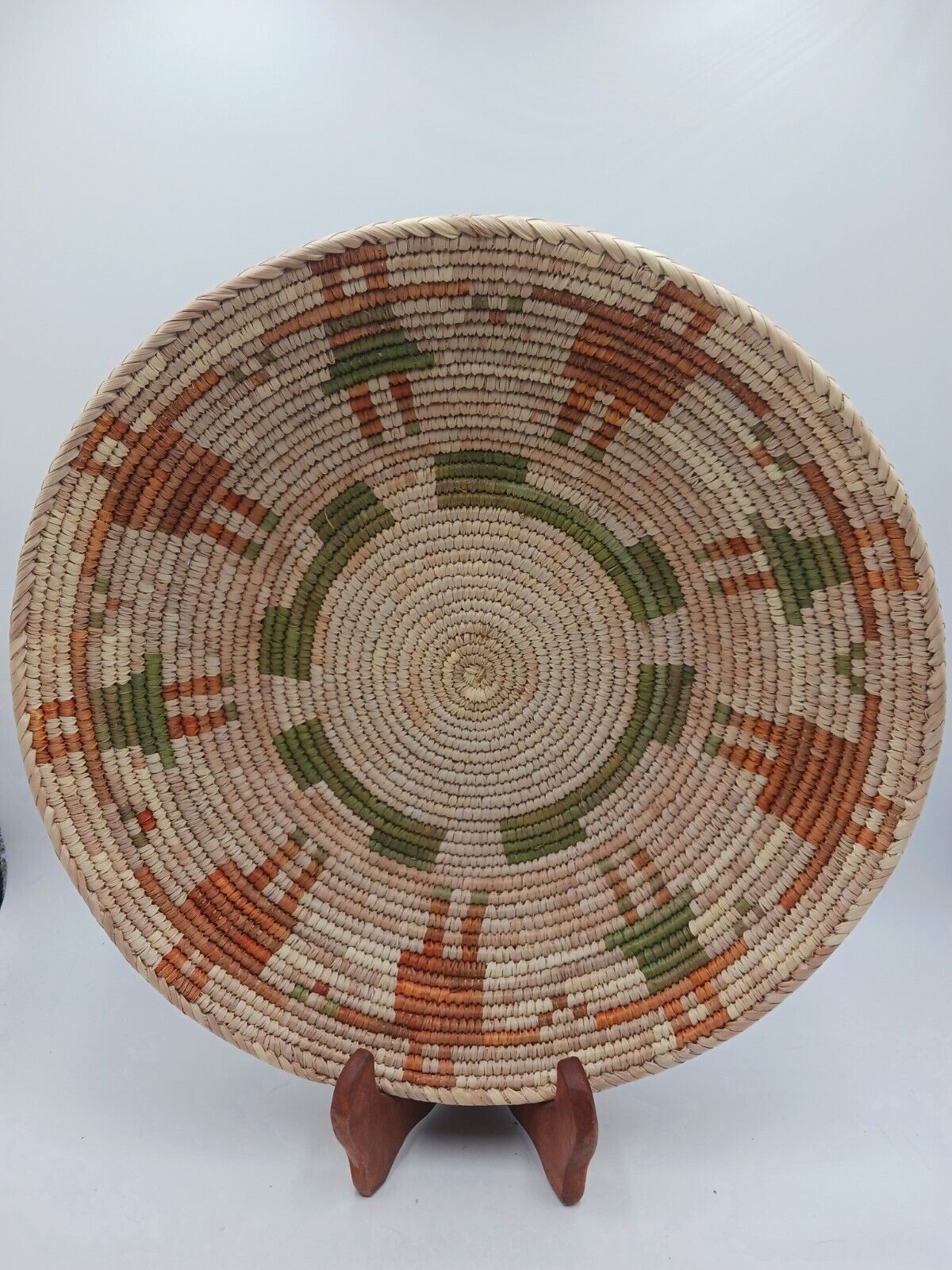 Vintage Native Hand Woven Coiled Basket  14\