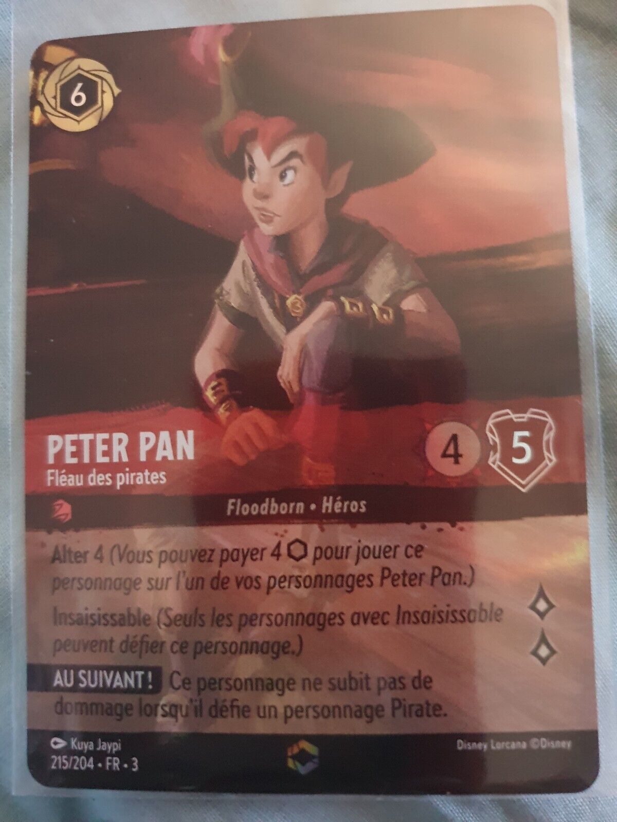 Disney Peter Pan 215/204 ENCHANTED Chapter 3 French 1st Print Lorcana Card