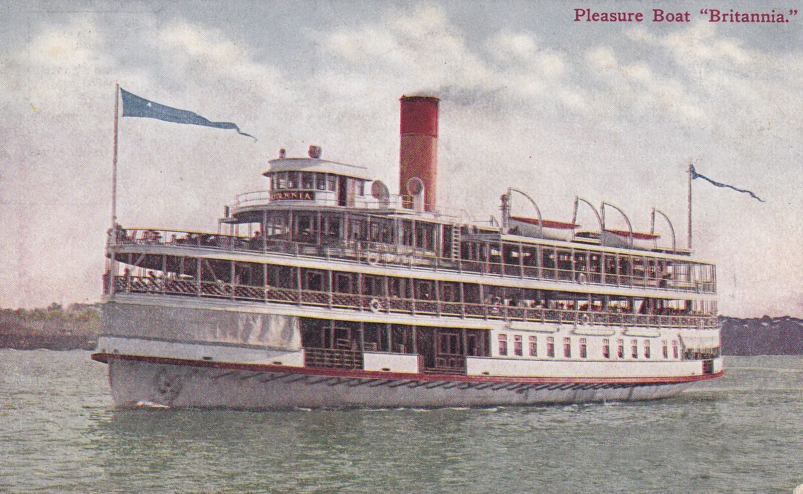 Pleasure Boat Britannia Postcard 