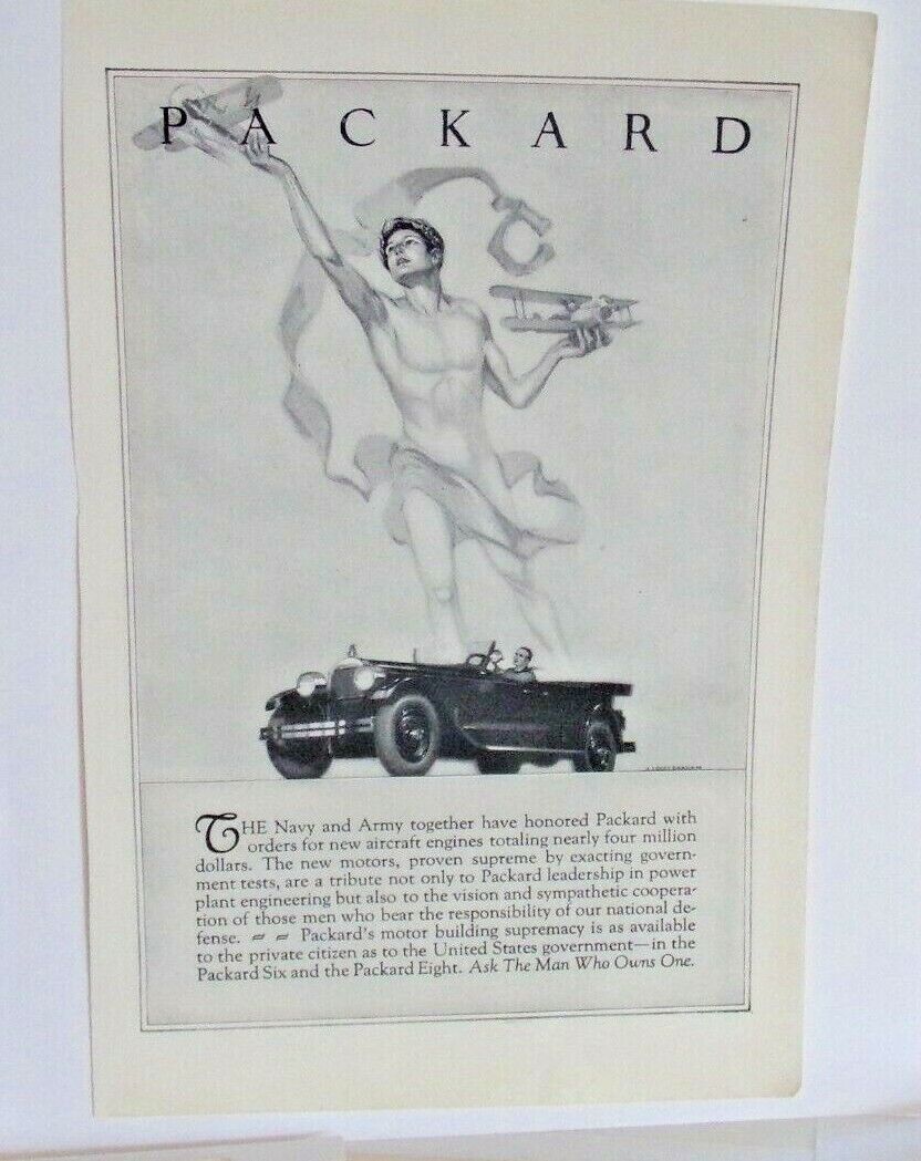 1920\'S PACKARD AUTO, DETROIT, MI Cars, Automobile Advertising Print, WAR