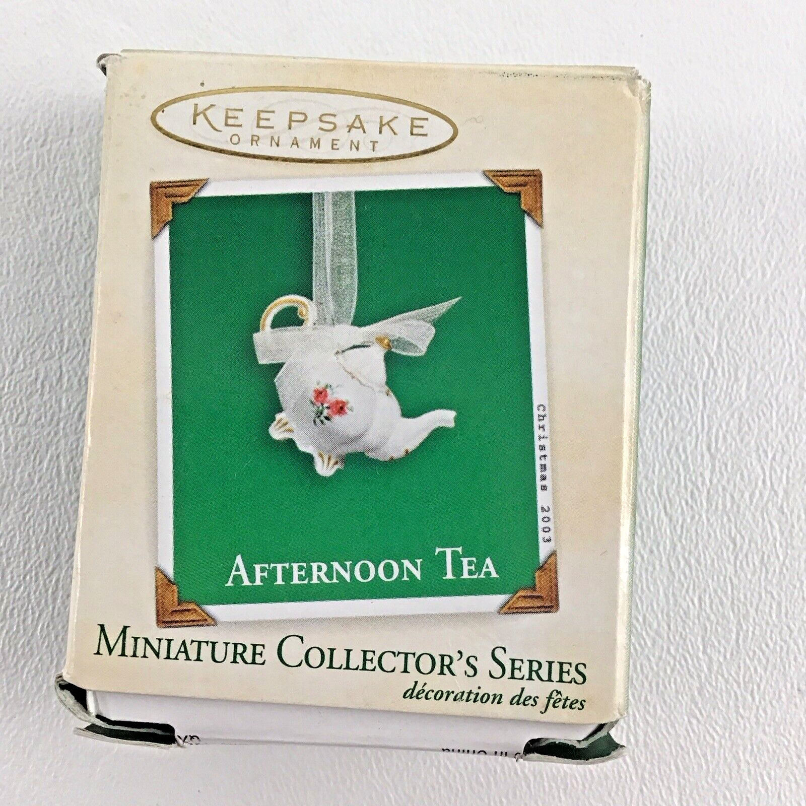 Hallmark Keepsake Christmas Ornament Miniature Afternoon Tea #1 New Vintage 2003