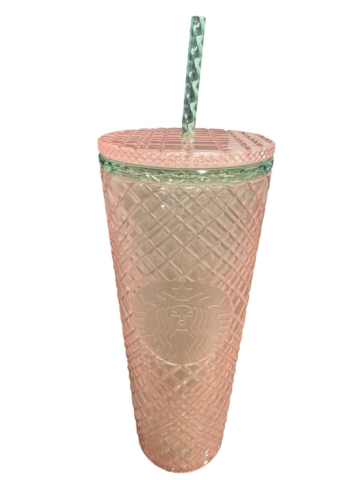 Starbucks 2023 Jeweled Pearl Pink Green Venti 24oz Cold Cup Tumbler NEW 