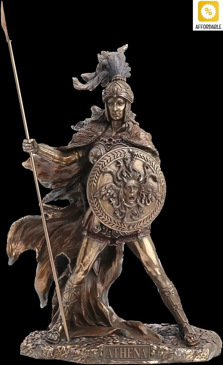 Athena With Shield And Spear VERONESE Figurine Hand Painted Perfect For A Gift