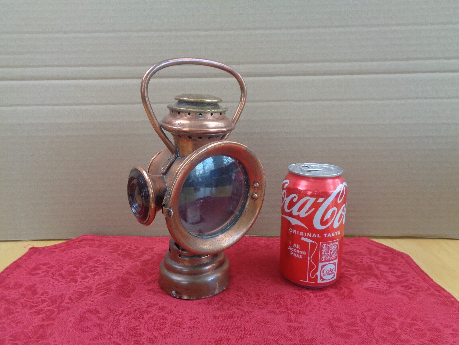 Antique  Neverout Insulated Kerosene Lamp Bicycle Motorcycle C. 1900