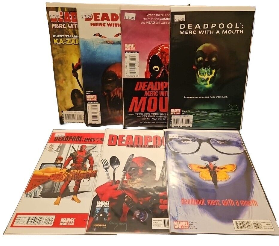 Deadpool: Merc with a Mouth #1 2 3 6 9 10 13 (2009) 7 Book Lot VF/NM High Grade