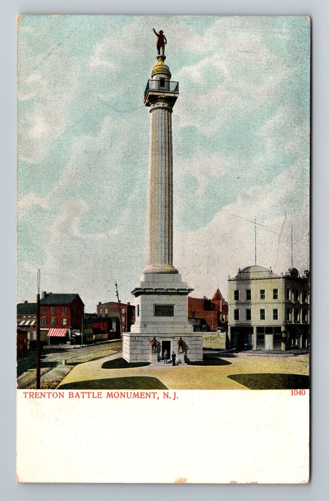 Trenton NJ-New Jersey, Trenton Battle Monument, c1906 Vintage Postcard
