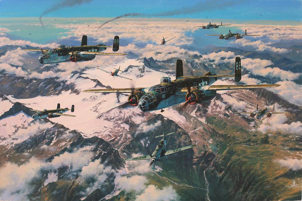 Battle of the Brenner, Anthony Saunders signed by a WWII B-25 Pilot