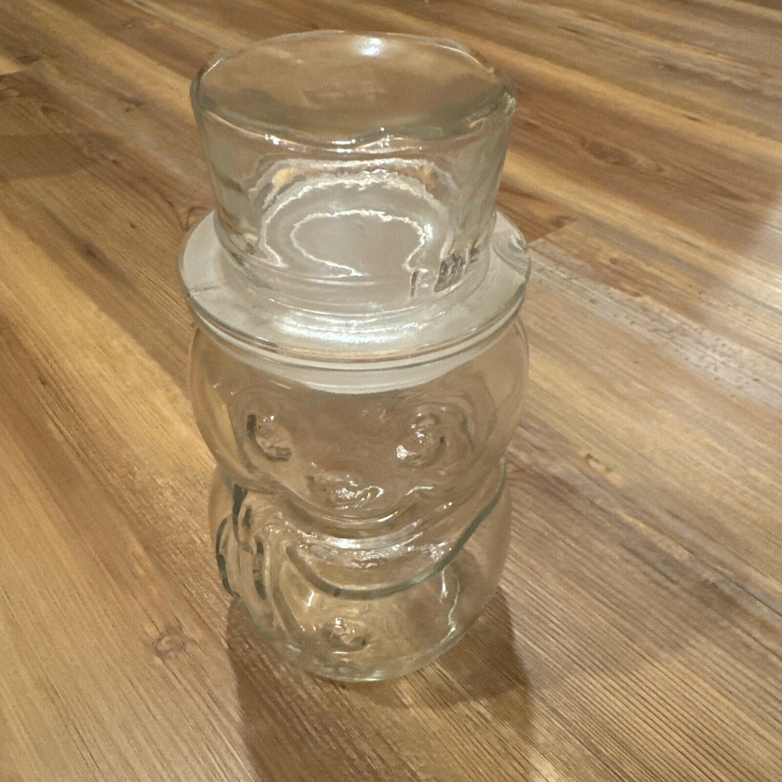 Vintage Fanny Farmer Candy Glass Jar Decorative Christmas Canada Unique 7.5 in