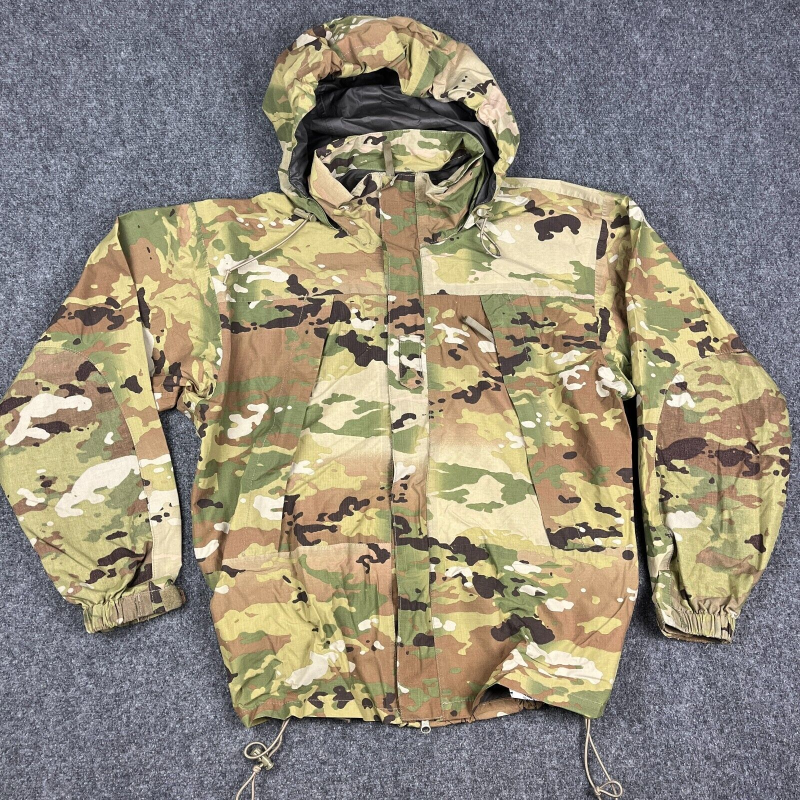 Military Extreme Weather Jacket Mens Small Camo L6 Level 6 PCU Hood Rain