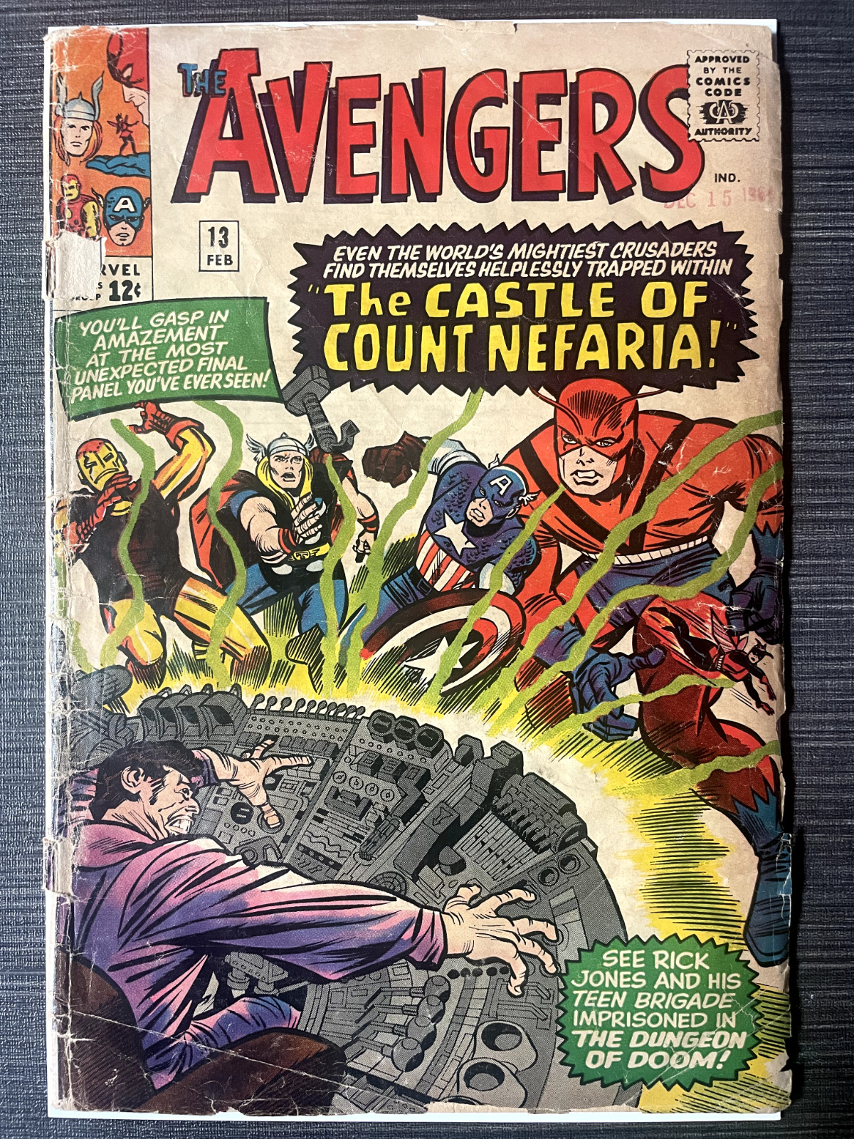 Avengers #13 (1965) Silver Age Marvel Comic Book 1st Count Nefaria Jack Kirby