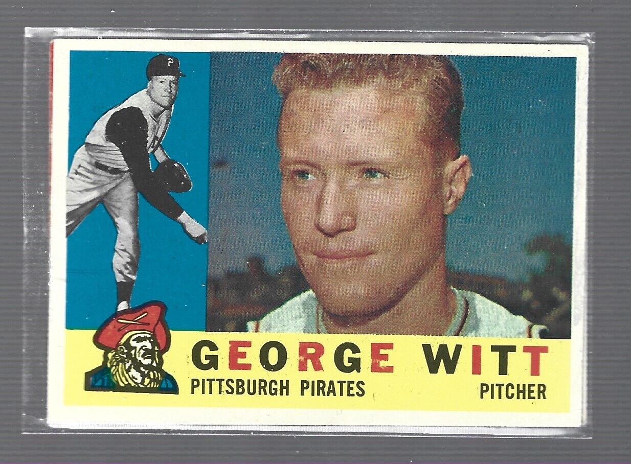 1960 Topps #298 George Witt EX Pittsburgh Pirates Baseball Card