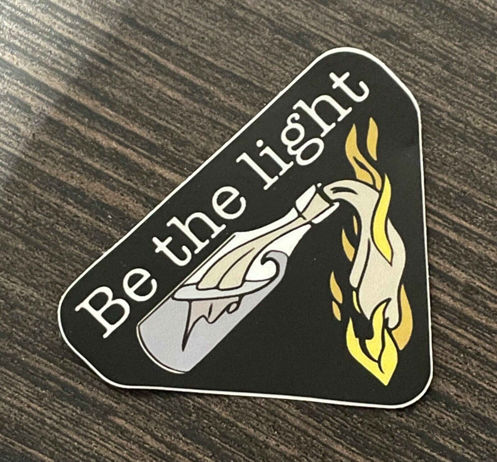 Be The Light Molotov Cocktail Vinyl Sticker by Diamondback Designs