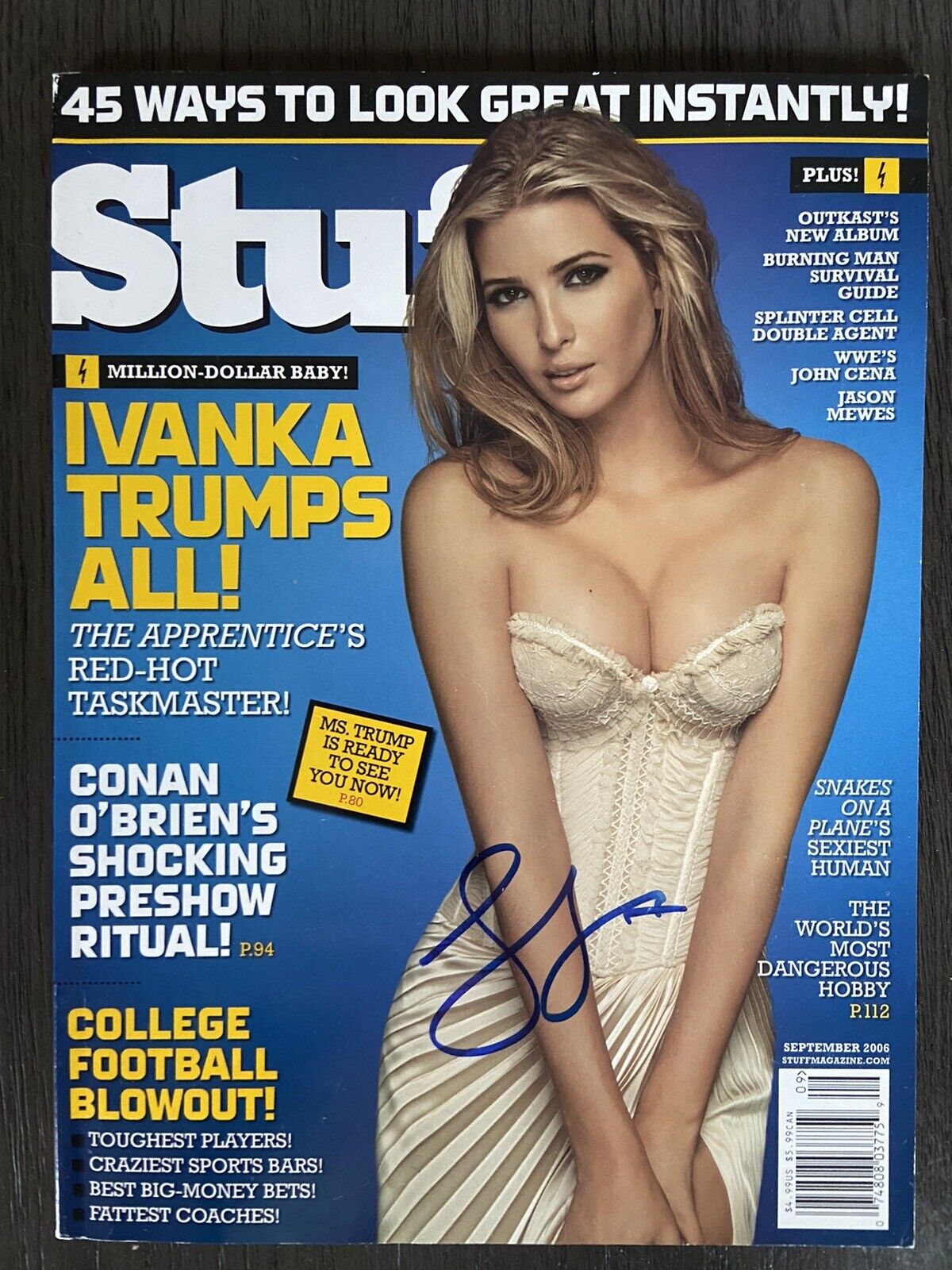 Ivanka Trump signed Full Stuff Magazine Authentic Letter Of Authenticity Ex
