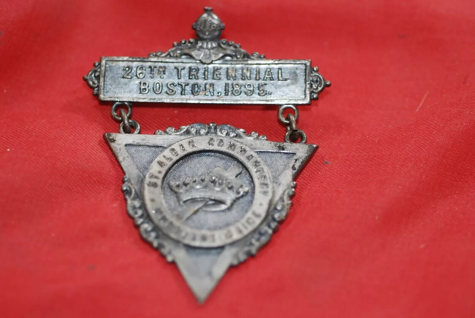 1895  26TH TRIENNIAL KNIGHTS TEMPLAR MASONIC MEDAL - SEE STORE HUGE AUCTION