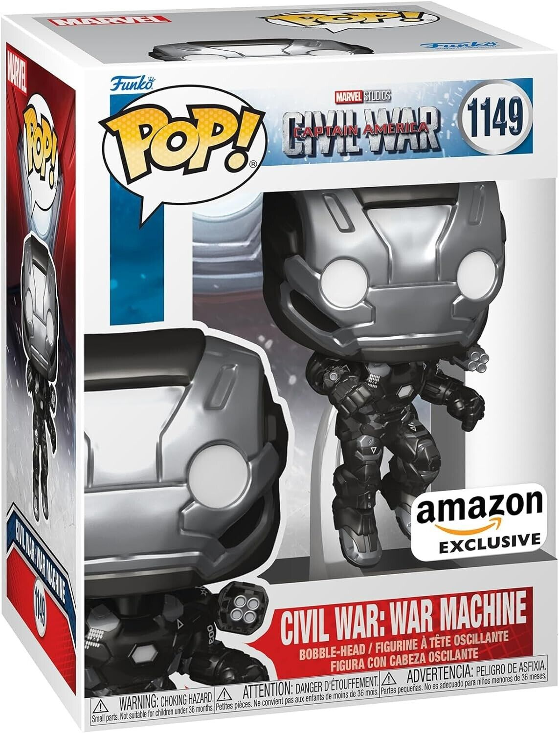 Funko Pop Vinyl: Marvel - Civil War: War Machine - Amazon (Exclusive) #1149