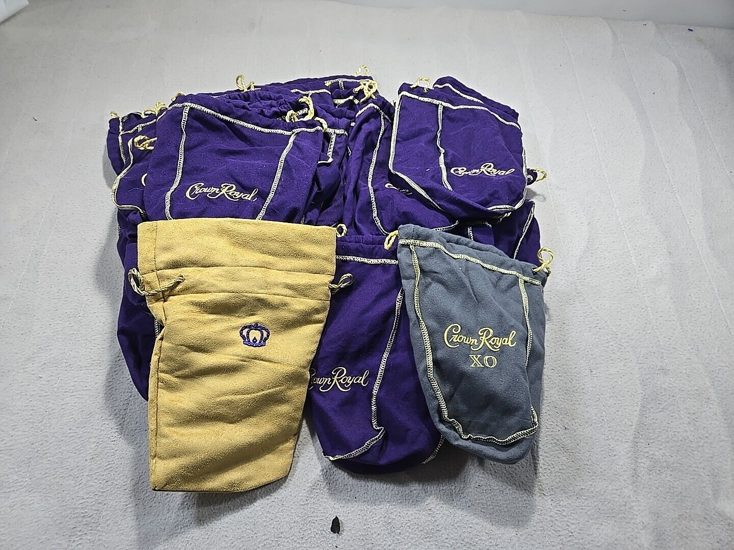 Crown Royal Bags Bulk Lot of 40 Purple 750ml 1 Liter Bags 9\