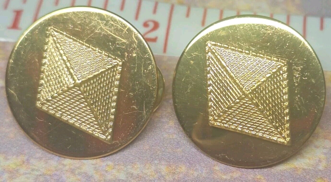 Set Of 2 Vintage Military Finance Lapel Pin