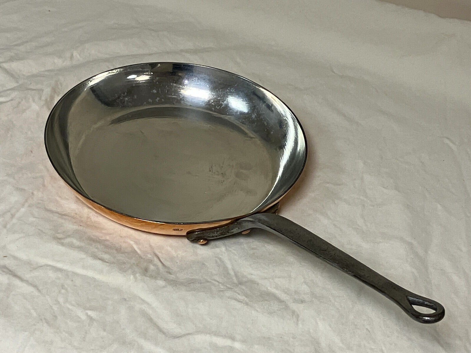 Mauviel Copper Fry Pan Saute 26cm/10.5-inches Mint/New Tin FRANCE 2.5mm+ thick