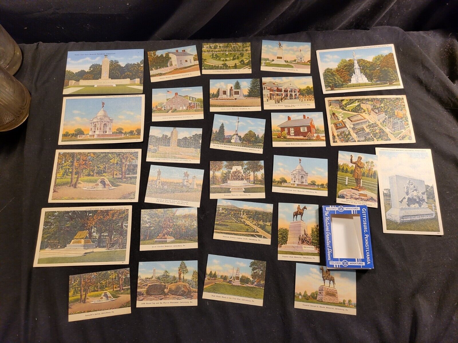 Vintage Postcard & Picture Cards HUGE LOT Gettysburg PA Monument Color 