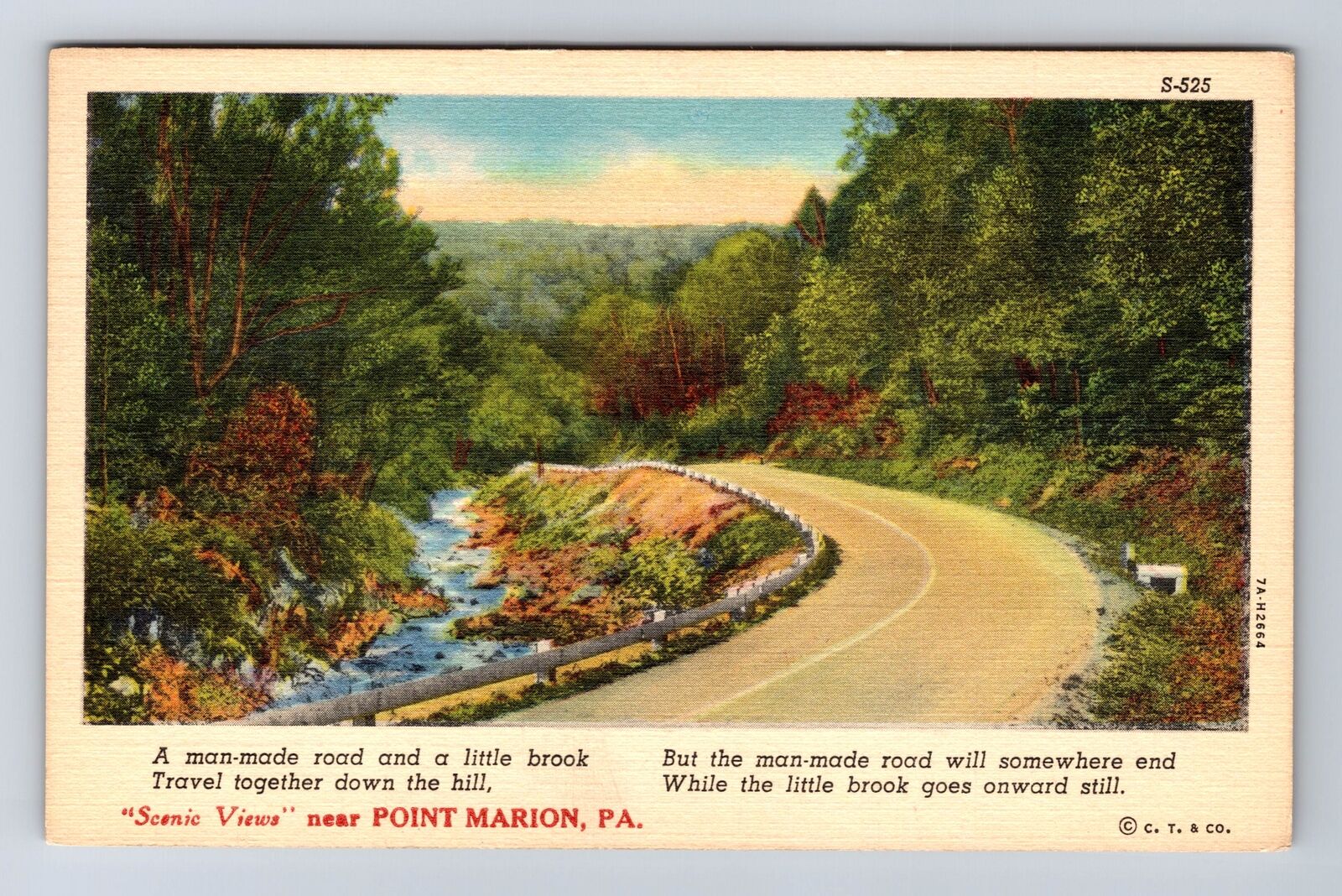 Port Marion PA-Pennsylvania, Scenic Views, Antique Souvenir Vintage Postcard