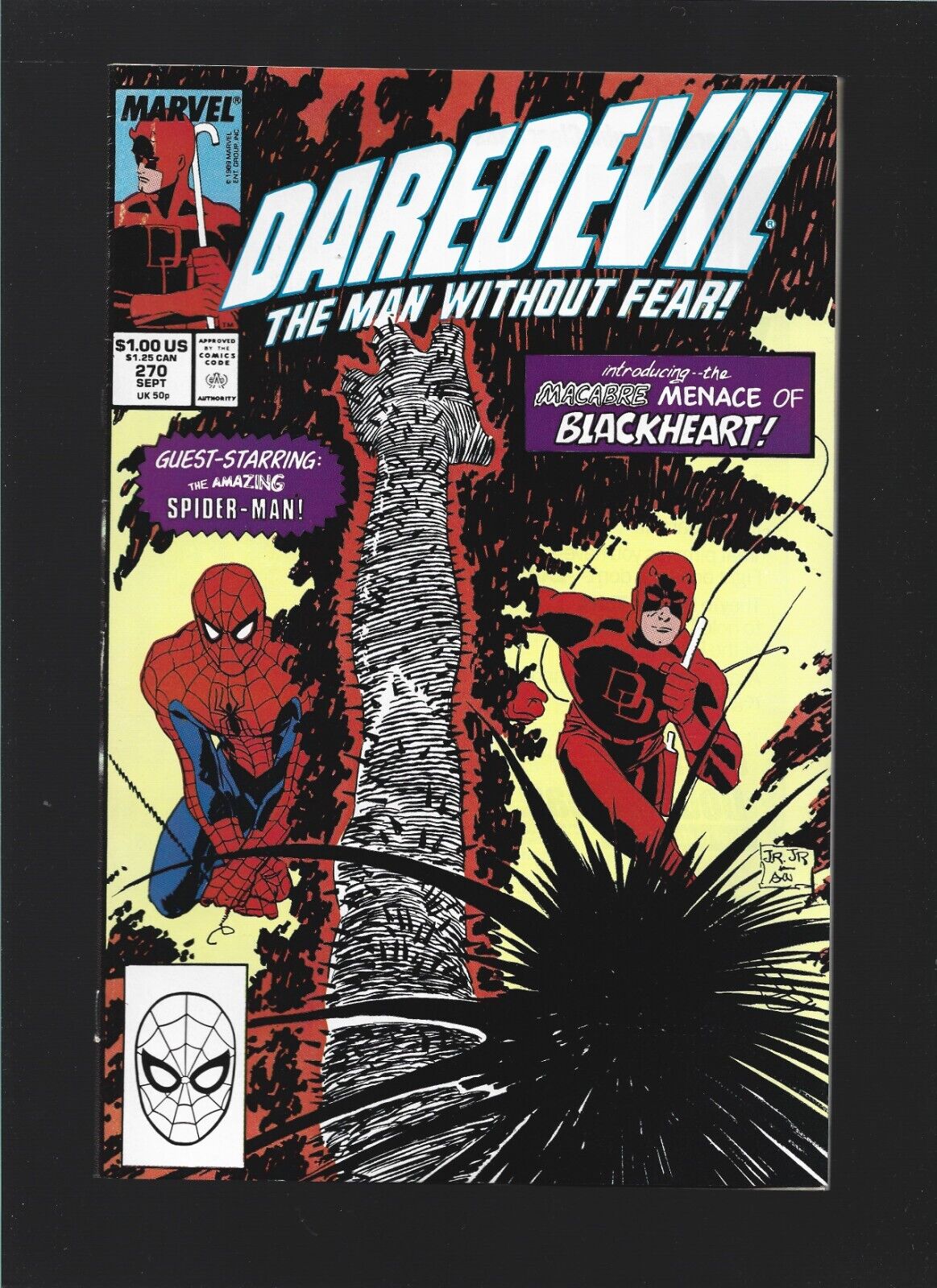 Daredevil #270 first appearance Blackheart / Spider-Man / 1989