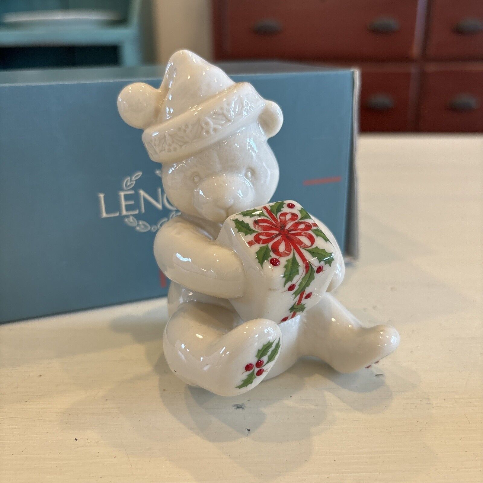 Lenox China Jewels Christmas Bear 1995 Numbered