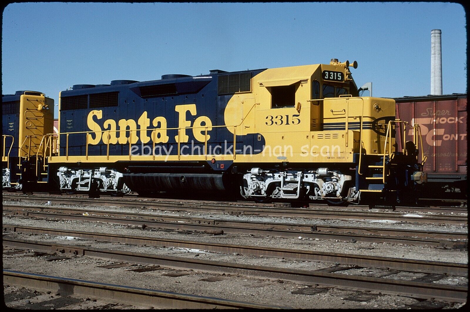 Original Slide Santa Fe ATSF 3315 GP35 San Bernardino CA 1980