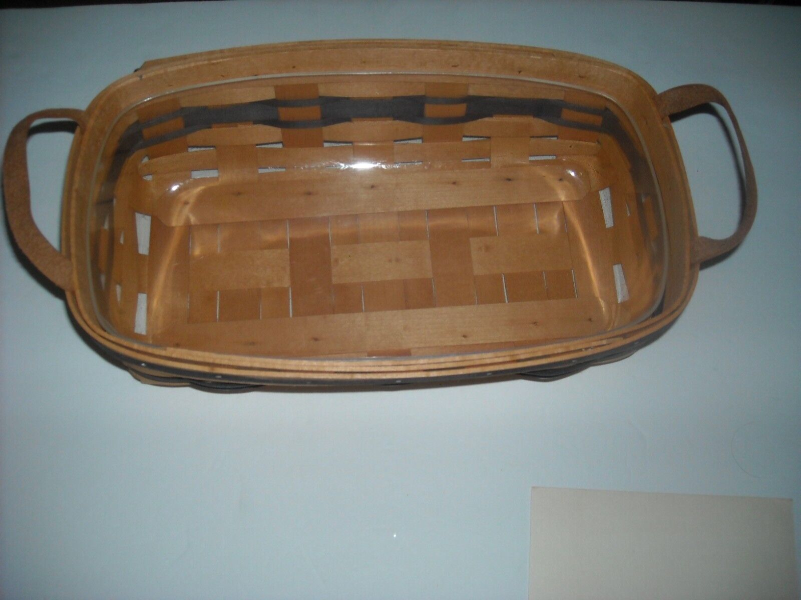 ROYCE CRAFT BASKET With Liner & Handles ~ 12x6x4 Made in Ohio