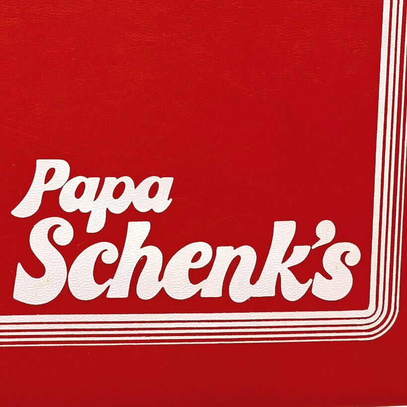 Vintage 1970s Papa Schenk\'s Golf Road Schaumburg Illinois Restaurant Menu