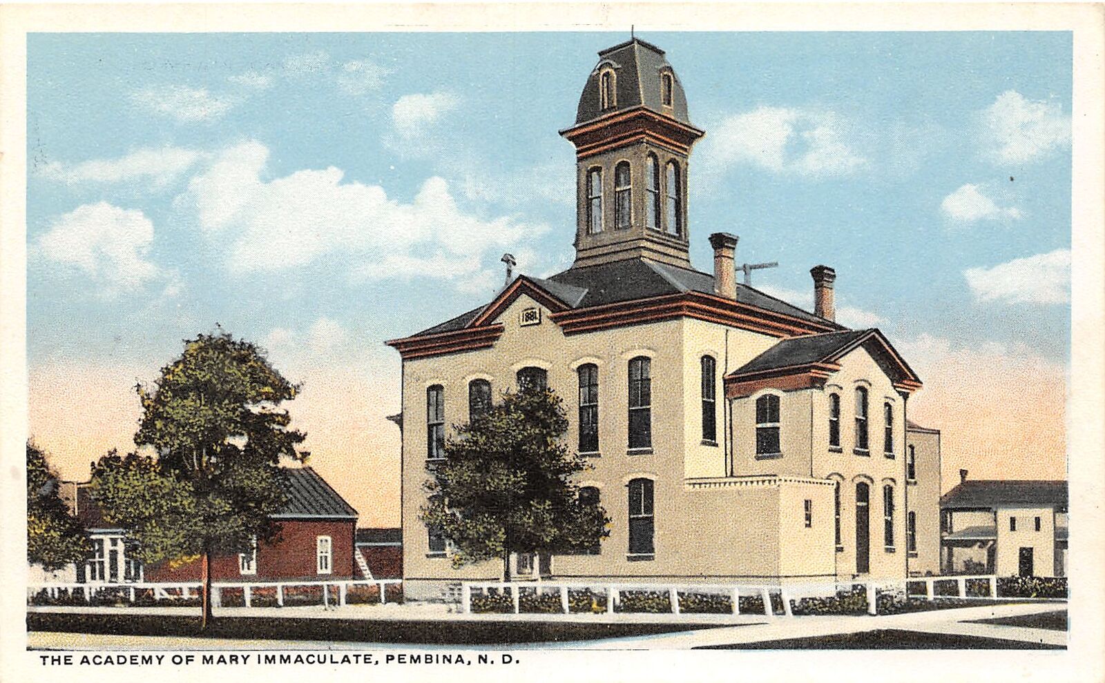 J39/ Pembina North Dakota Postcard c1910 Academy of Mary Immaculate 218