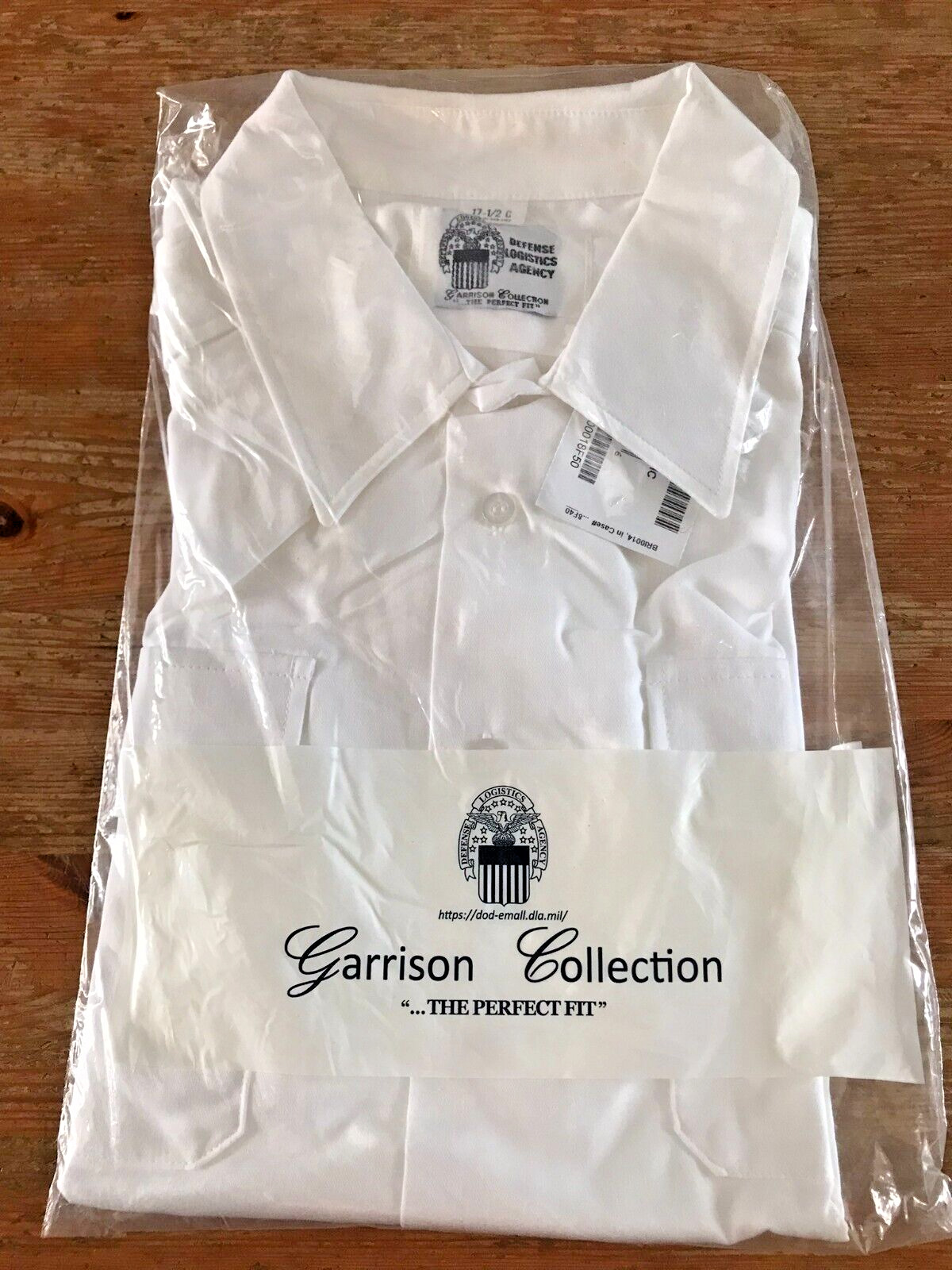 DSCP Garrison Collection Men\'s White Shirt Short Sleeve 17 1/2 C Classic New