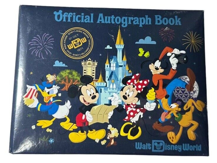 Lot Of 4 -New Walt Disney World Autograph Book Mickey Minnie Pluto Donald Goofy