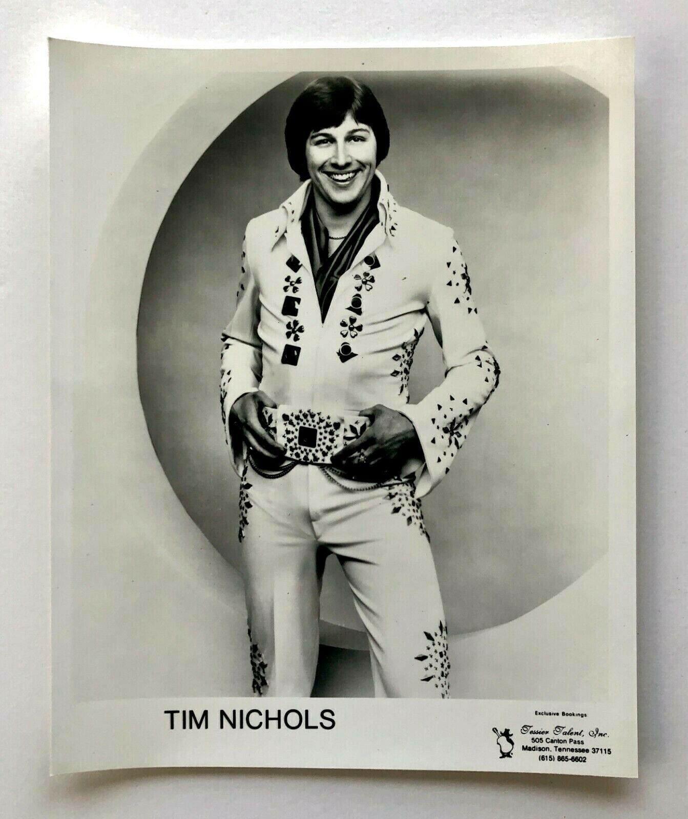 1970s Tim Nichols Press Promo Vtg Photo Big Country Western Singer Songwriter
