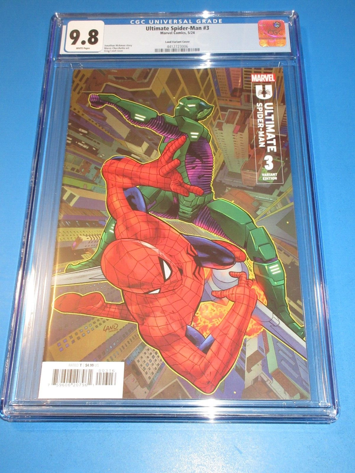 Ultimate Spider-man #3 Rare 1:25 Land Variant CGC 9.8 NM/M Gorgeous Gem Wow