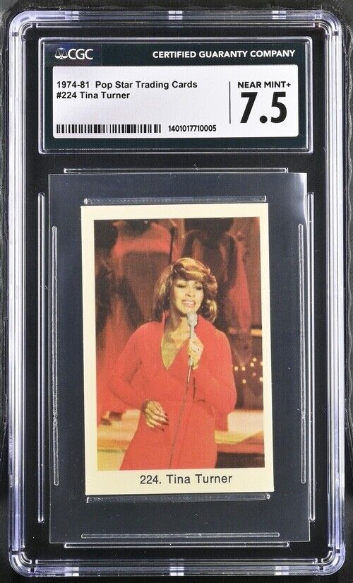 1974 Tina Turner #224 Pop Star Trading Cards. CGC 7.5