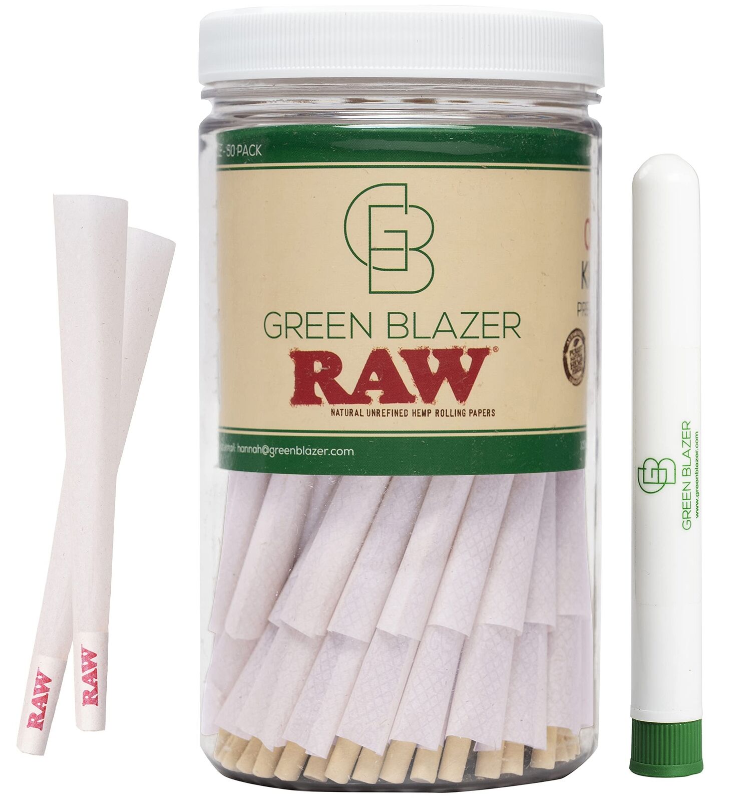 RAW Cones Organic King Size: 100 Pack - All Natural Hemp