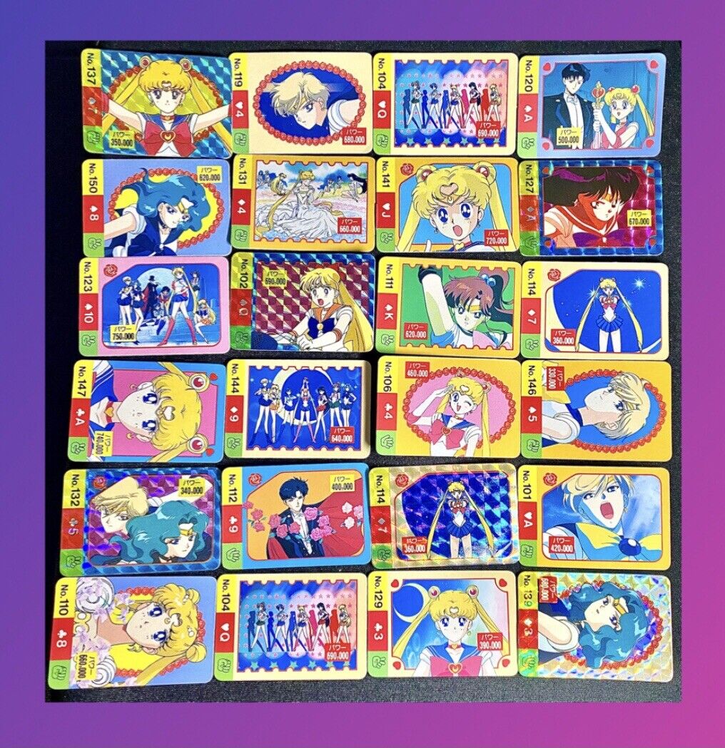 RARE MINI Vintage Sailor moon 🌙 Prism Holographic Cards - 24 MINI CARDS
