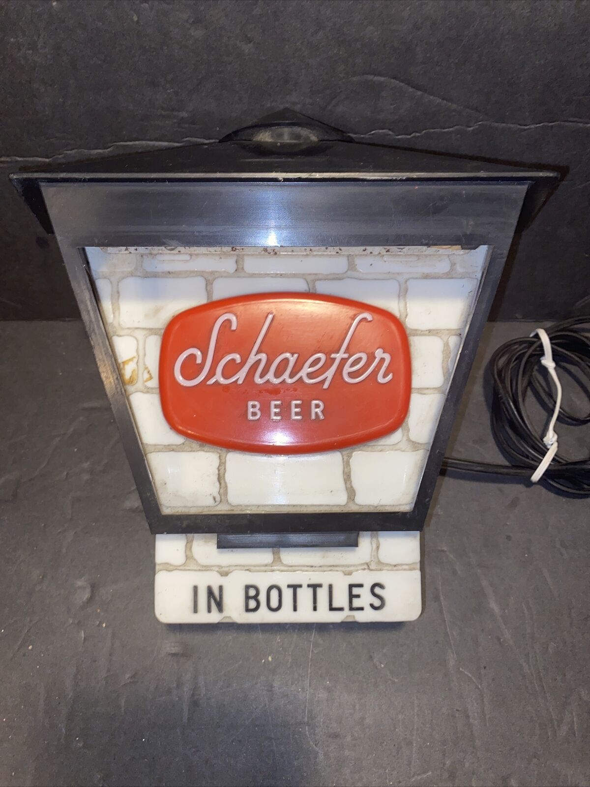 1954 Vintage Schaefer Beer Lighted Lantern Sign