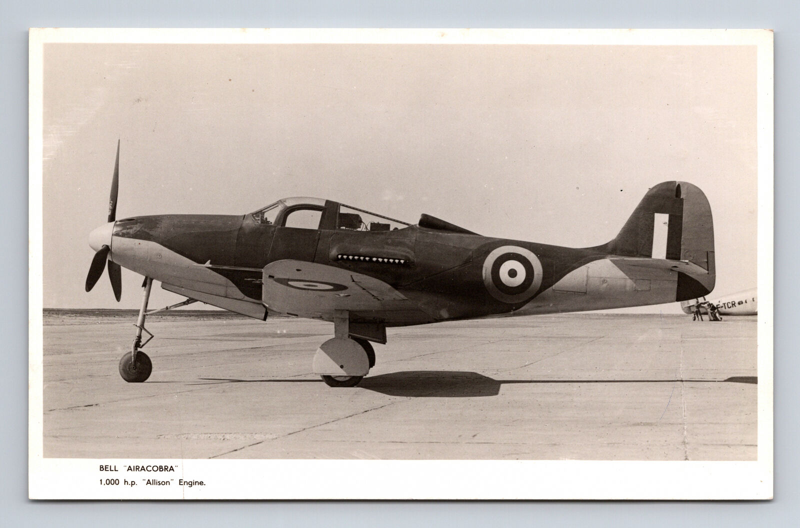 RPPC RAF Bell Aircobra Fighter Aircraft P-39? FLIGHT Photograph Postcard