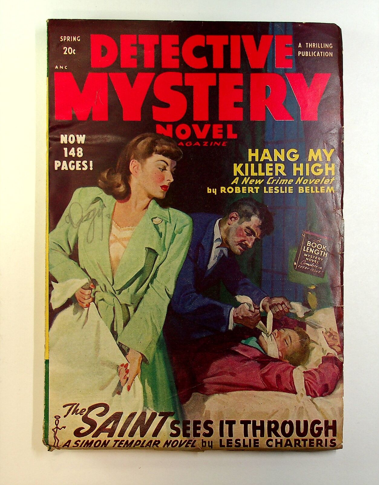 Detective Mystery Novel Magazine Pulp Mar 1948 Vol. 28 #1 VG