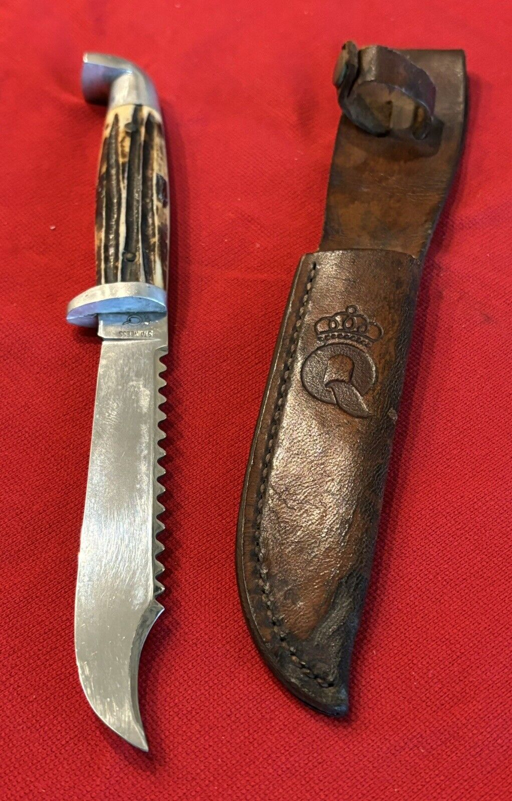 QUEEN CUTLERY VINTAGE (1951-1954) VERY RARE HUNTING/FISHING MODEL - FIXED BLADE 
