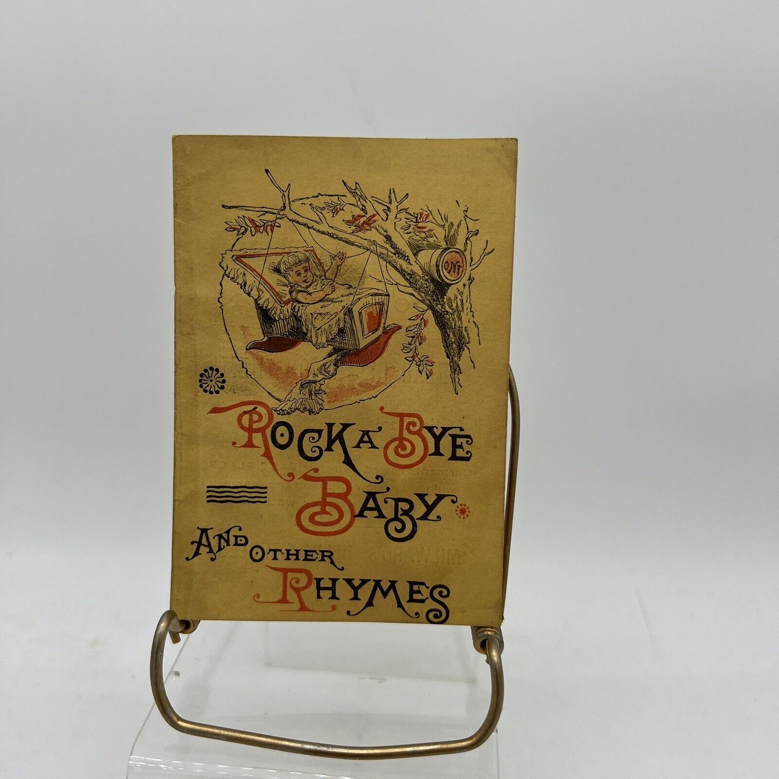 RARE VINTAGE 1880's ROCK A' BYE BABY & OTHER RHYMES CLARK'S O.N.T. SPOOL, COTTON